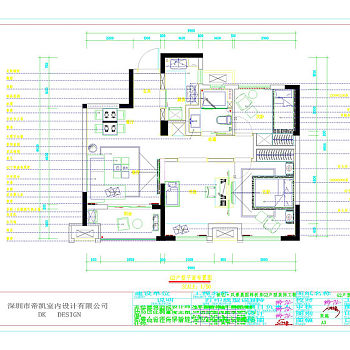 户型平面施工图cad图纸