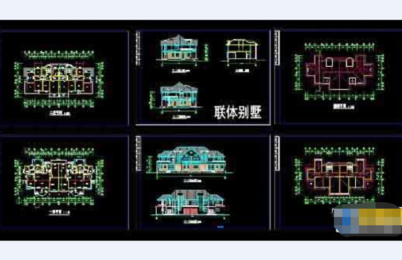 400平米联体别墅cad<a href=https://www.yitu.cn/su/7590.html target=_blank class=infotextkey>设计</a>施工<a href=https://www.yitu.cn/su/7937.html target=_blank class=infotextkey>图纸</a>