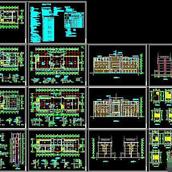 某办公楼建筑cad施工方案设计图