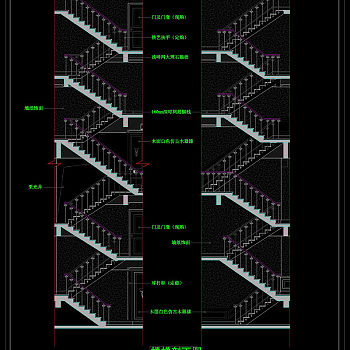 常州大名城楼梯cad图纸