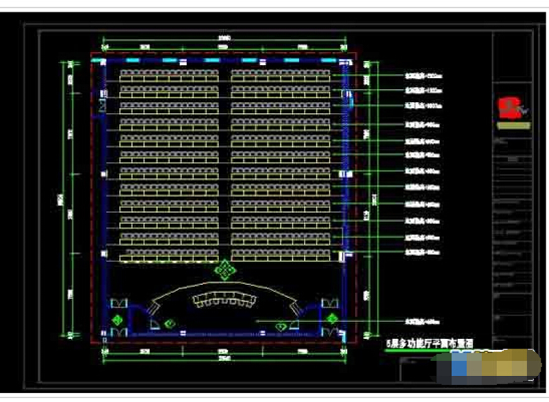 会议厅全套建筑<a href=https://www.yitu.cn/su/7590.html target=_blank class=infotextkey>设计</a>cad施工图