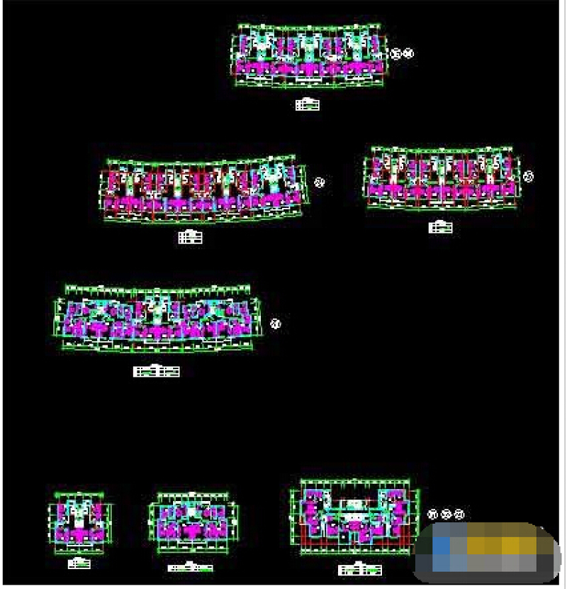 高层三室两厅两卫经典cad<a href=https://www.yitu.cn/su/7212.html target=_blank class=infotextkey>户型</a><a href=https://www.yitu.cn/su/7392.html target=_blank class=infotextkey>平面</a>图