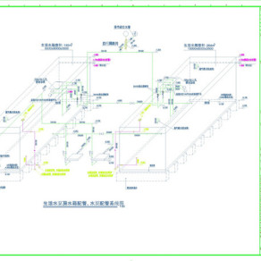 生活水泵房水箱配管CAD图纸