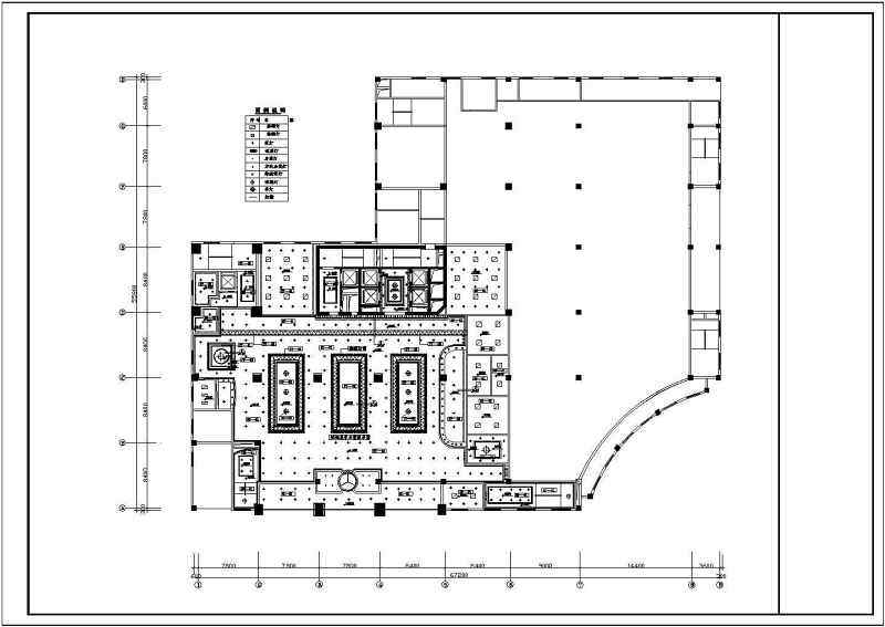 四星酒店大堂装修设计CAD施工图