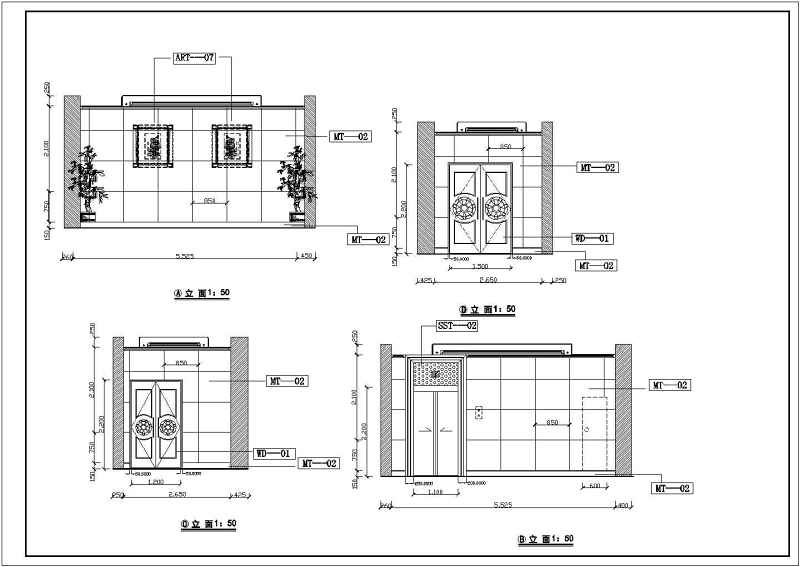 四星<a href=https://www.yitu.cn/sketchup/jiudiandatang/index.html target=_blank class=infotextkey><a href=https://www.yitu.cn/su/7736.html target=_blank class=infotextkey><a href=https://www.yitu.cn/su/7829.html target=_blank class=infotextkey>酒店</a>大堂</a></a>装修<a href=https://www.yitu.cn/su/7590.html target=_blank class=infotextkey>设计</a>CAD施工图