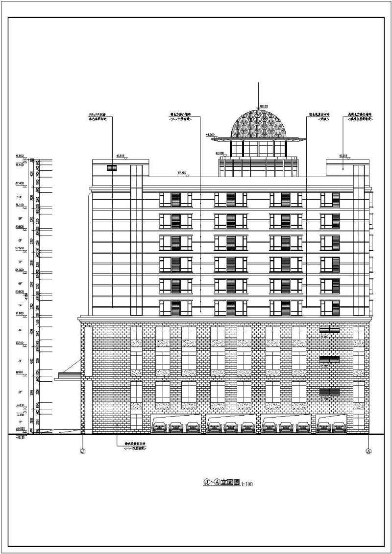 某高层<a href=https://www.yitu.cn/sketchup/jiudianjianzhu/index.html target=_blank class=infotextkey><a href=https://www.yitu.cn/su/7829.html target=_blank class=infotextkey>酒店</a>建筑</a>全套施工<a href=https://www.yitu.cn/su/7590.html target=_blank class=infotextkey>设计</a>CAD<a href=https://www.yitu.cn/su/7937.html target=_blank class=infotextkey>图纸</a>