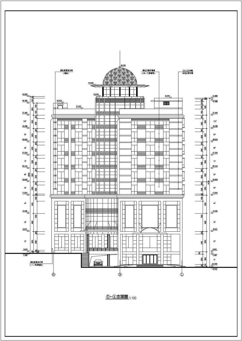 某高层<a href=https://www.yitu.cn/sketchup/jiudianjianzhu/index.html target=_blank class=infotextkey><a href=https://www.yitu.cn/su/7829.html target=_blank class=infotextkey>酒店</a>建筑</a>全套施工<a href=https://www.yitu.cn/su/7590.html target=_blank class=infotextkey>设计</a>CAD<a href=https://www.yitu.cn/su/7937.html target=_blank class=infotextkey>图纸</a>