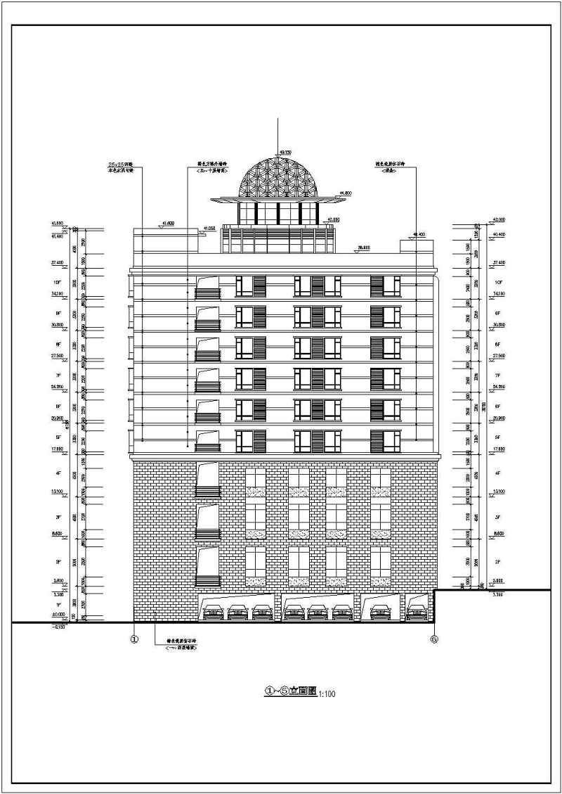 某高层<a href=https://www.yitu.cn/sketchup/jiudianjianzhu/index.html target=_blank class=infotextkey><a href=https://www.yitu.cn/su/7829.html target=_blank class=infotextkey>酒店</a>建筑</a>全套施工<a href=https://www.yitu.cn/su/7590.html target=_blank class=infotextkey>设计</a>CAD<a href=https://www.yitu.cn/su/7937.html target=_blank class=infotextkey>图纸</a>