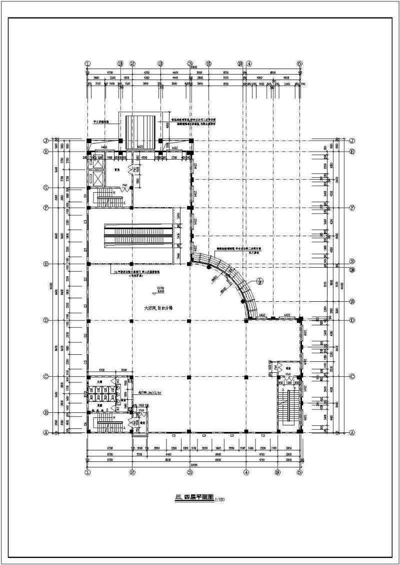 某高层<a href=https://www.yitu.cn/sketchup/jiudianjianzhu/index.html target=_blank class=infotextkey><a href=https://www.yitu.cn/su/7829.html target=_blank class=infotextkey>酒店</a>建筑</a>全套施工<a href=https://www.yitu.cn/su/7590.html target=_blank class=infotextkey>设计</a>CAD<a href=https://www.yitu.cn/su/7937.html target=_blank class=infotextkey>图纸</a>