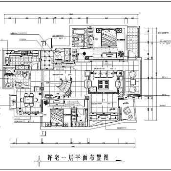 商品房建筑装修设计CAD施工图