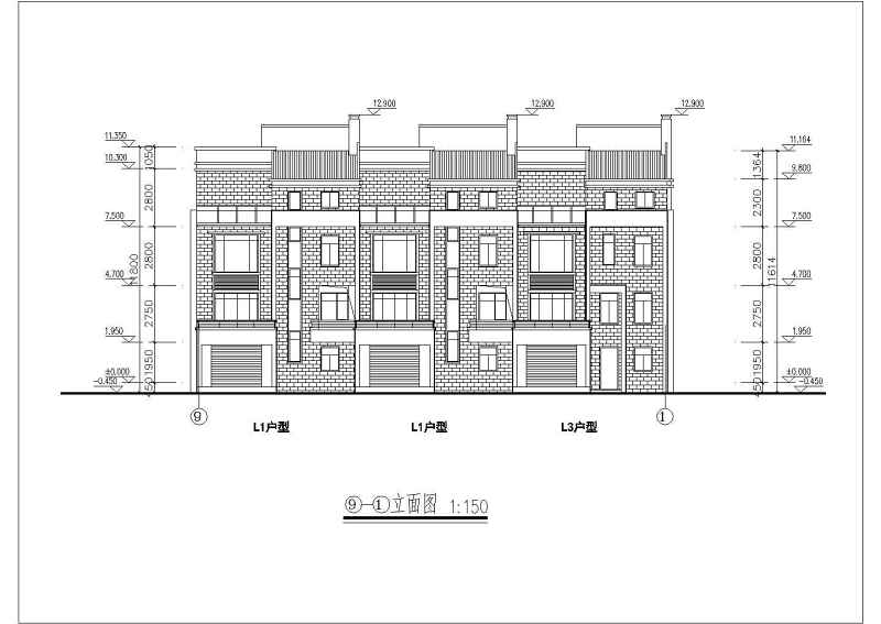 某现代风格14层高层<a href=https://www.yitu.cn/su/8146.html target=_blank class=infotextkey>住宅区</a>建筑施工图