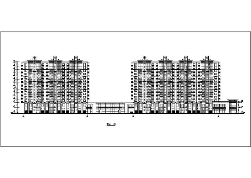 某现代风格14层高层<a href=https://www.yitu.cn/su/8146.html target=_blank class=infotextkey>住宅区</a>建筑施工图