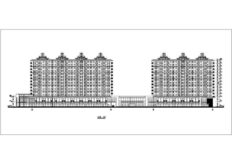 某现代风格14层高层<a href=https://www.yitu.cn/su/8146.html target=_blank class=infotextkey>住宅区</a>建筑施工图