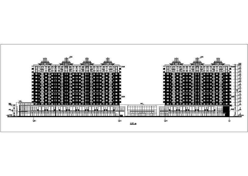 某现代风格14层高层<a href=https://www.yitu.cn/su/8146.html target=_blank class=infotextkey>住宅区</a>建筑施工图