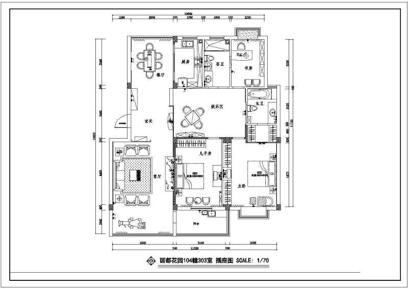 丽都<a href=https://www.yitu.cn/sketchup/huayi/index.html target=_blank class=infotextkey>花</a>园住宅装修CAD<a href=https://www.yitu.cn/su/7590.html target=_blank class=infotextkey>设计</a>施工图