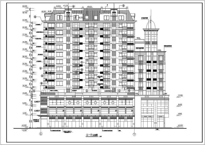 某高层住宅建筑<a href=https://www.yitu.cn/su/7590.html target=_blank class=infotextkey>设计</a>图