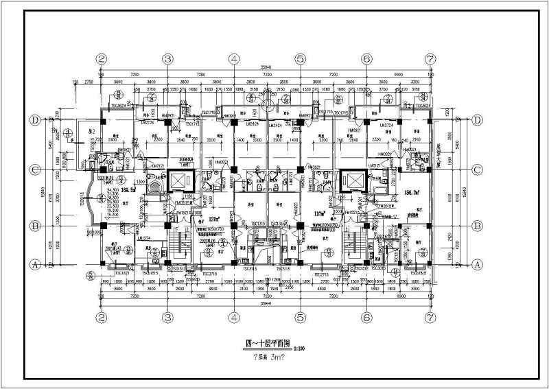 某高层住宅建筑<a href=https://www.yitu.cn/su/7590.html target=_blank class=infotextkey>设计</a>图