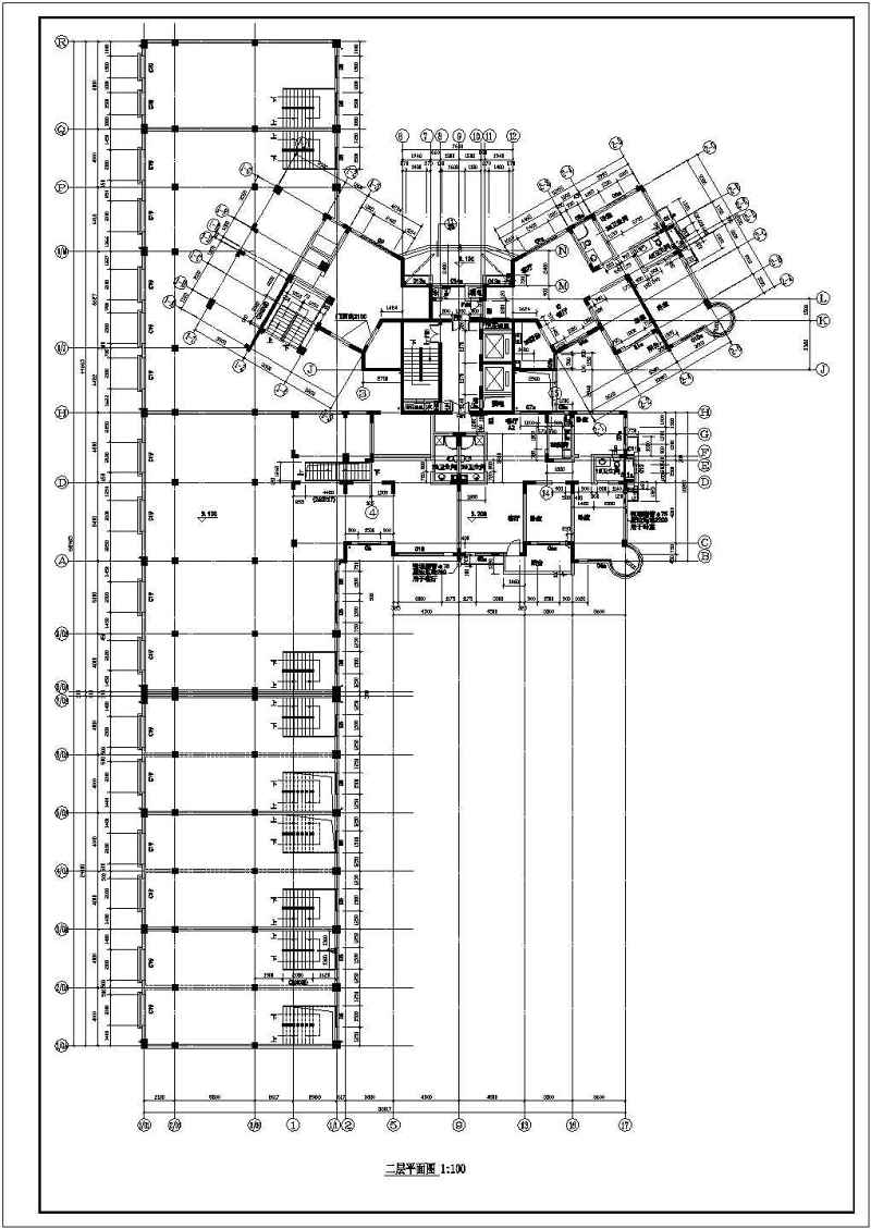 高层住宅<a href=https://www.yitu.cn/su/8159.html target=_blank class=infotextkey>楼</a>建筑施工图