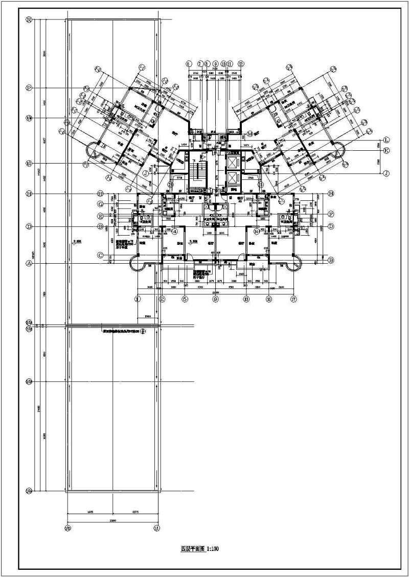 高层住宅<a href=https://www.yitu.cn/su/8159.html target=_blank class=infotextkey>楼</a>建筑施工图