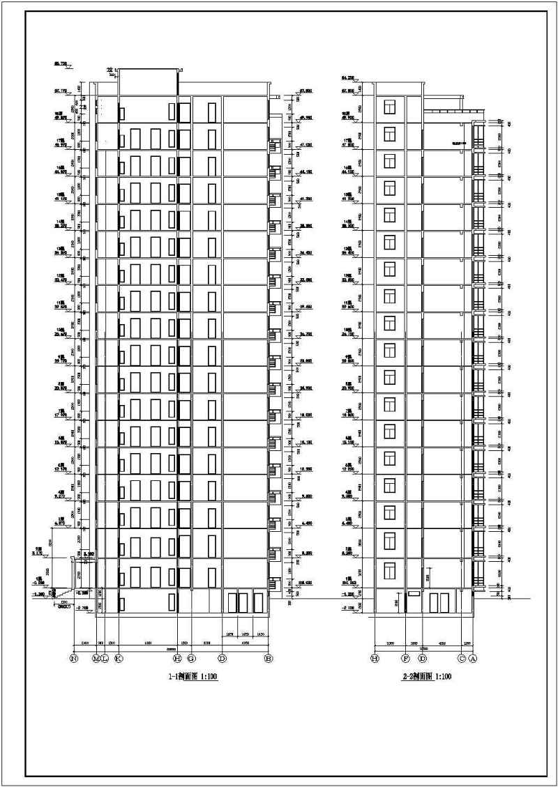 高层住宅<a href=https://www.yitu.cn/su/8159.html target=_blank class=infotextkey>楼</a>建筑施工图