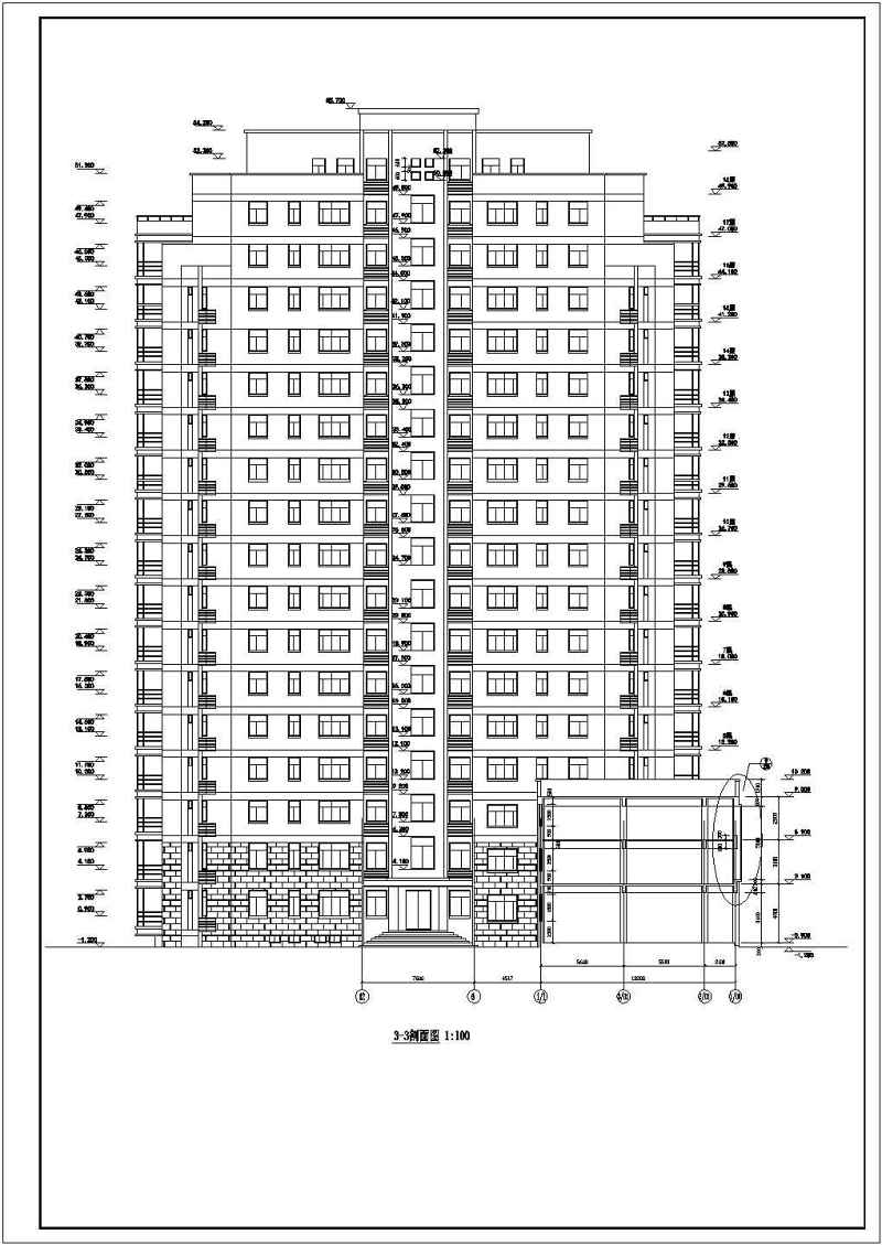 高层住宅<a href=https://www.yitu.cn/su/8159.html target=_blank class=infotextkey>楼</a>建筑施工图