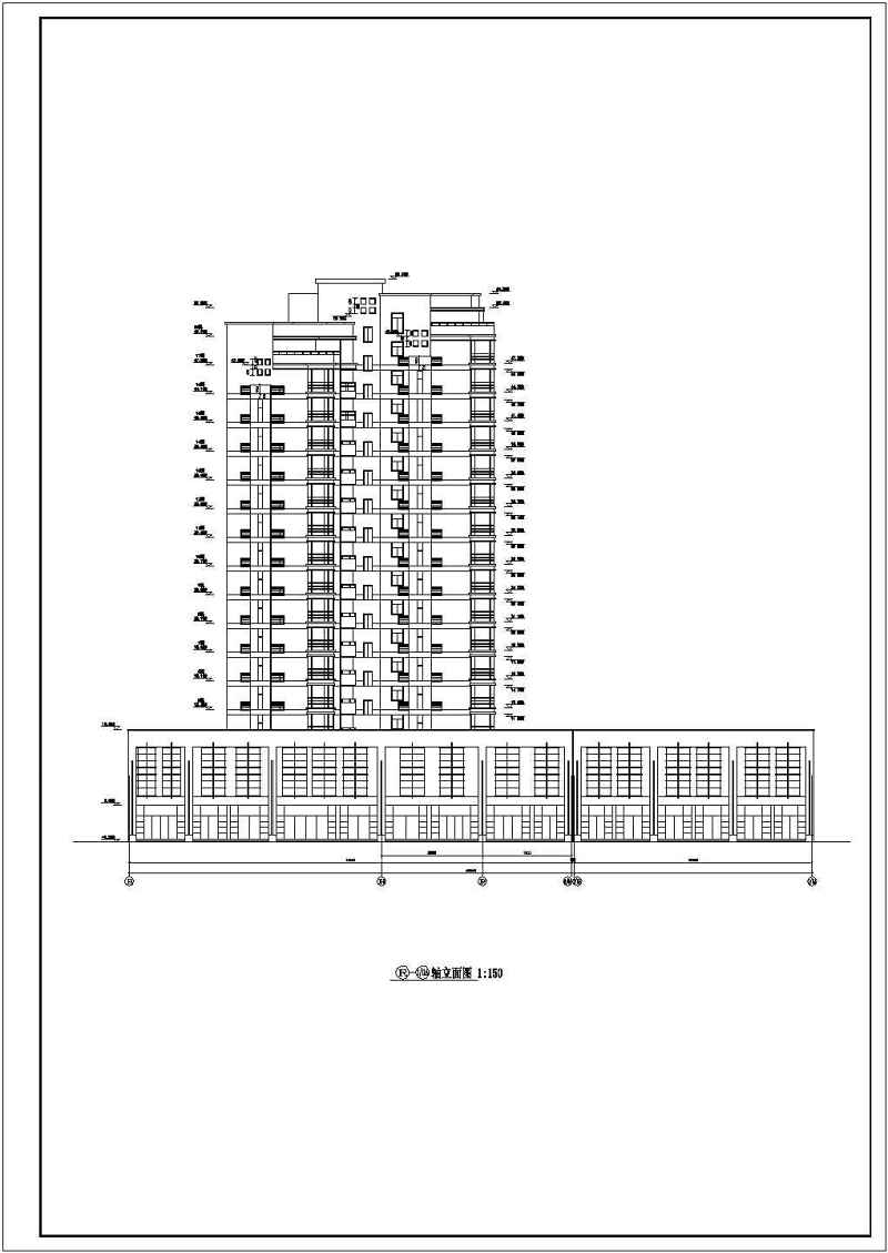 高层住宅<a href=https://www.yitu.cn/su/8159.html target=_blank class=infotextkey>楼</a>建筑施工图