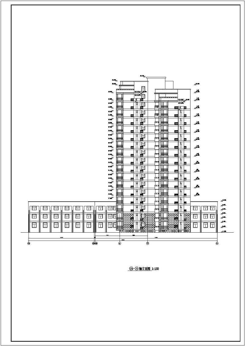 高层住宅<a href=https://www.yitu.cn/su/8159.html target=_blank class=infotextkey>楼</a>建筑施工图