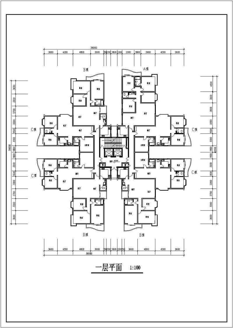 高层住宅<a href=https://www.yitu.cn/su/8159.html target=_blank class=infotextkey>楼</a>建筑<a href=https://www.yitu.cn/su/7590.html target=_blank class=infotextkey>设计</a>图