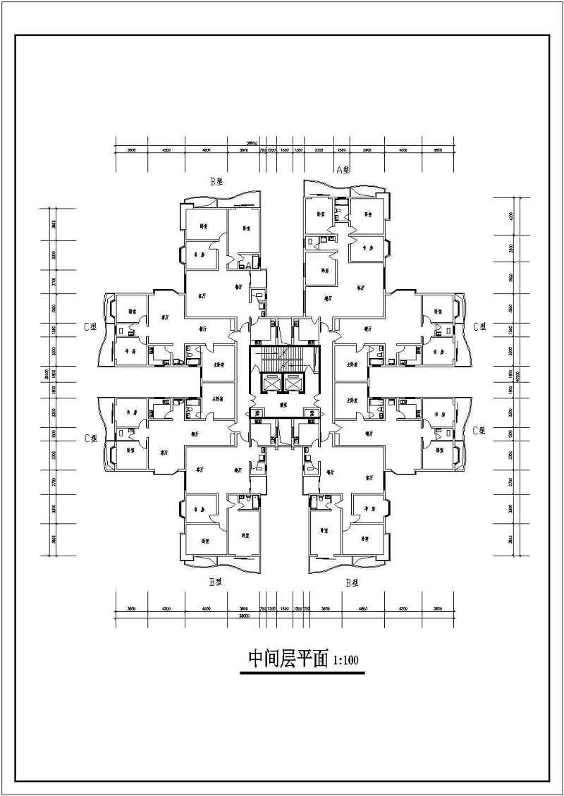 高层住宅<a href=https://www.yitu.cn/su/8159.html target=_blank class=infotextkey>楼</a>建筑<a href=https://www.yitu.cn/su/7590.html target=_blank class=infotextkey>设计</a>图