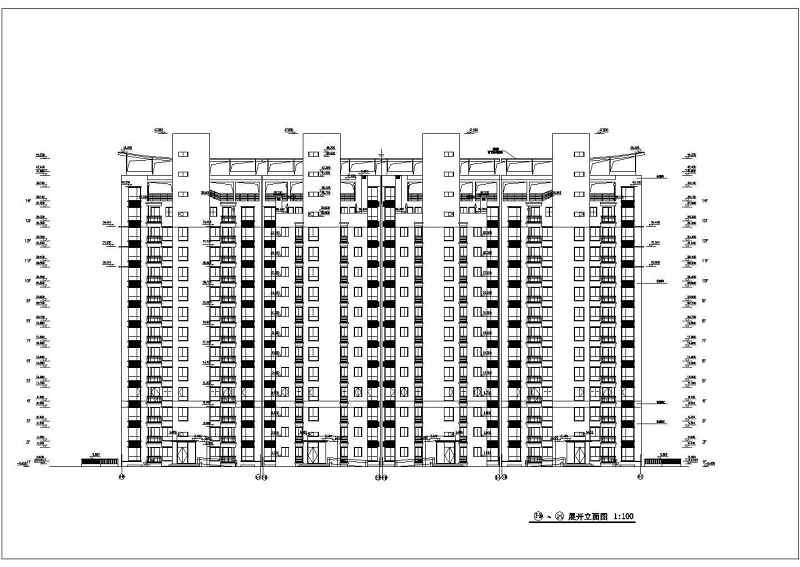 高层<a href=https://www.yitu.cn/su/7987.html target=_blank class=infotextkey>小区</a>建筑施工图