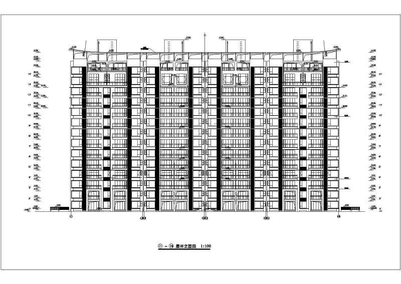 高层<a href=https://www.yitu.cn/su/7987.html target=_blank class=infotextkey>小区</a>建筑施工图