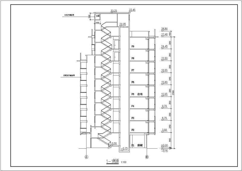 某高层商住<a href=https://www.yitu.cn/su/8159.html target=_blank class=infotextkey>楼</a>全套建筑施工<a href=https://www.yitu.cn/su/7937.html target=_blank class=infotextkey>图纸</a>