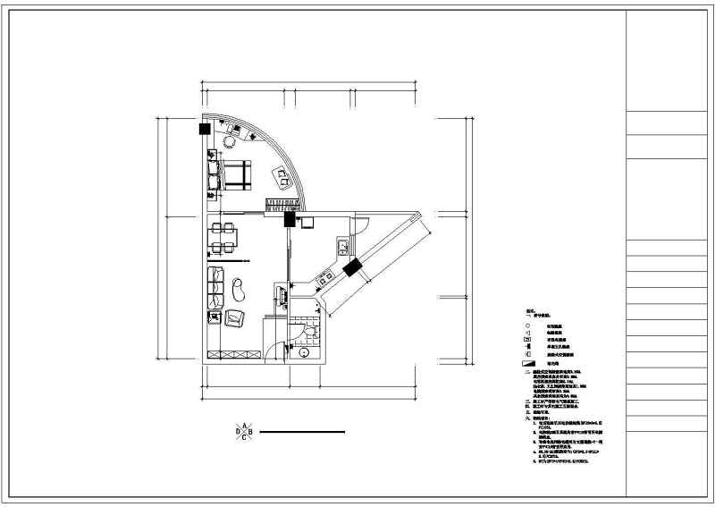 某单身公寓<a href=https://www.yitu.cn/su/8159.html target=_blank class=infotextkey>楼</a>装修<a href=https://www.yitu.cn/su/7590.html target=_blank class=infotextkey>设计</a>cad方案图