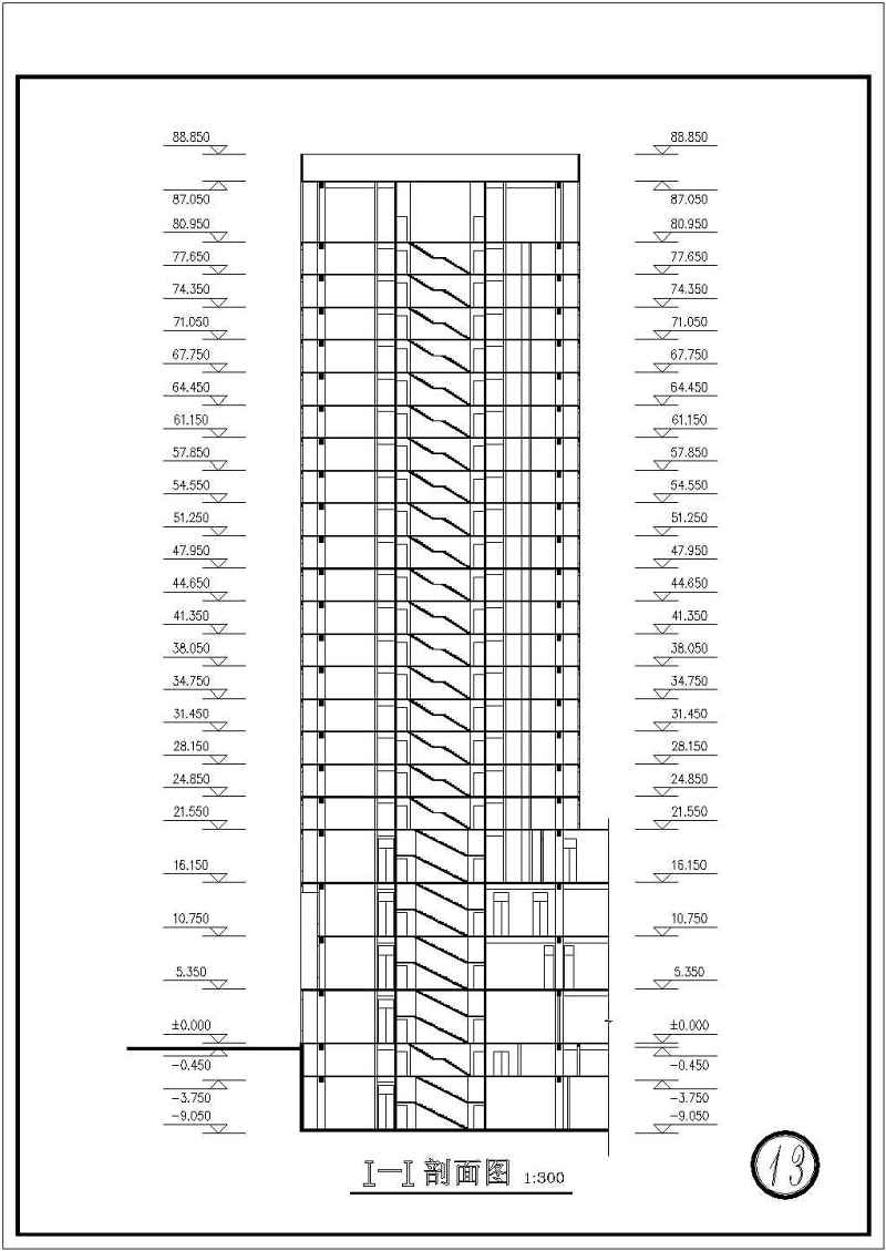 某高层宾馆建筑<a href=https://www.yitu.cn/su/7590.html target=_blank class=infotextkey>设计</a>CAD施工图