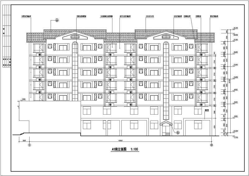 某高层商住<a href=https://www.yitu.cn/su/8159.html target=_blank class=infotextkey>楼</a>建筑<a href=https://www.yitu.cn/su/7590.html target=_blank class=infotextkey>设计</a>图