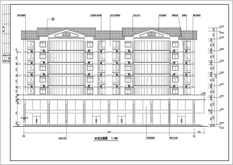 某高层商住<a href=https://www.yitu.cn/su/8159.html target=_blank class=infotextkey>楼</a>建筑<a href=https://www.yitu.cn/su/7590.html target=_blank class=infotextkey>设计</a>图