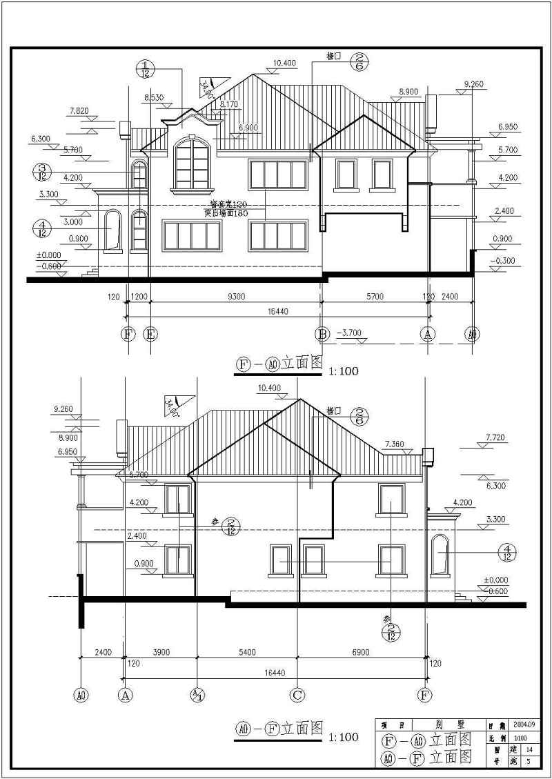 某混合结构美式别墅全套建筑施工图