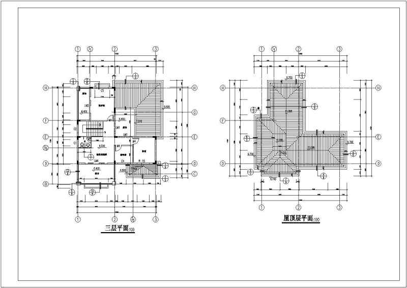 某三层<a href=https://www.yitu.cn/su/7637.html target=_blank class=infotextkey>框架</a>结构别墅全套建施图