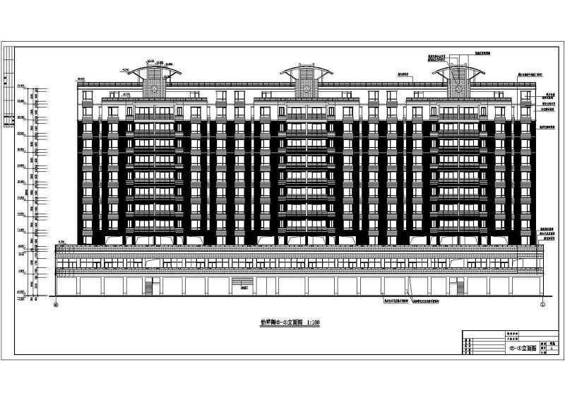 大型高层商住<a href=https://www.yitu.cn/su/8159.html target=_blank class=infotextkey>楼</a>建筑<a href=https://www.yitu.cn/su/7590.html target=_blank class=infotextkey>设计</a>CAD施工图