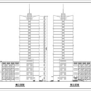 高层经济型宾馆建筑设计CAD施工图纸