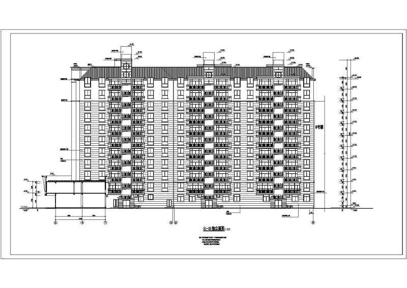 某高层住宅<a href=https://www.yitu.cn/su/8159.html target=_blank class=infotextkey>楼</a>建筑<a href=https://www.yitu.cn/su/7590.html target=_blank class=infotextkey>设计</a>图