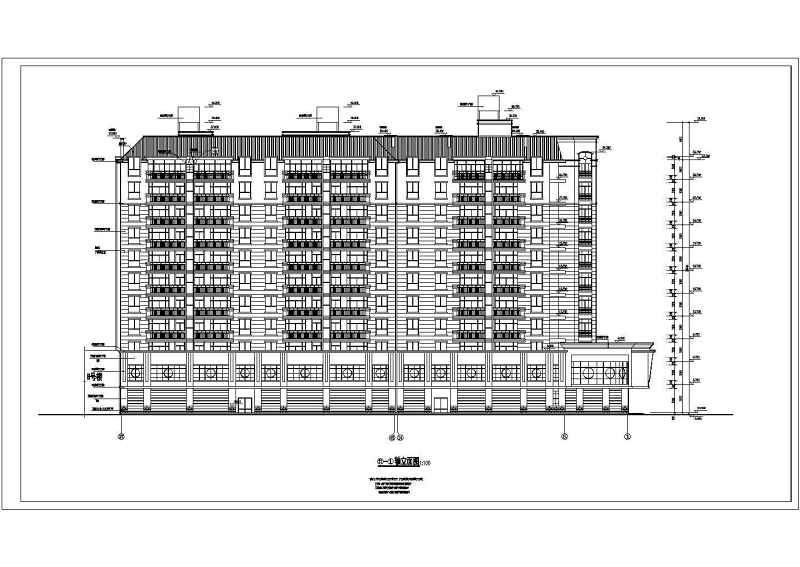 某高层住宅<a href=https://www.yitu.cn/su/8159.html target=_blank class=infotextkey>楼</a>建筑<a href=https://www.yitu.cn/su/7590.html target=_blank class=infotextkey>设计</a>图