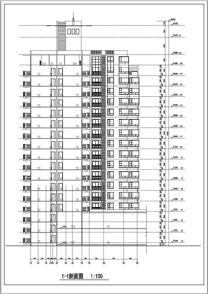 某高层住宅<a href=https://www.yitu.cn/su/8159.html target=_blank class=infotextkey>楼</a>建筑<a href=https://www.yitu.cn/su/7590.html target=_blank class=infotextkey>设计</a>图