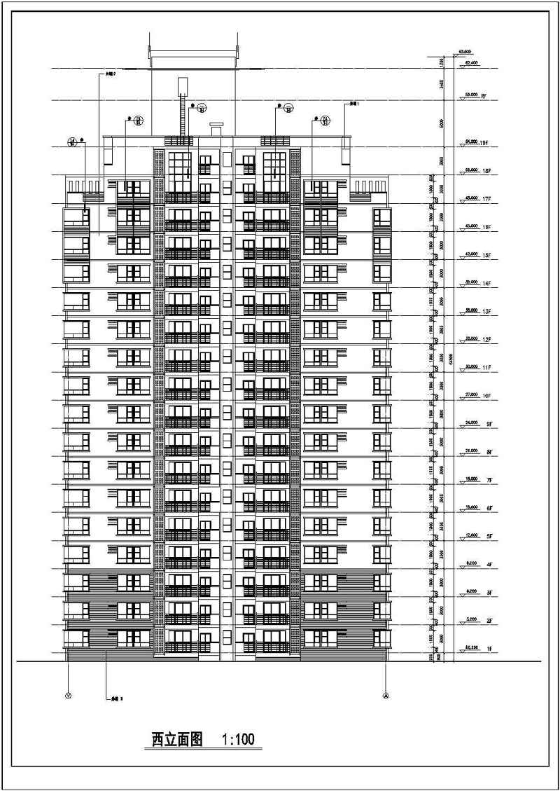 某高层住宅<a href=https://www.yitu.cn/su/8159.html target=_blank class=infotextkey>楼</a>建筑<a href=https://www.yitu.cn/su/7590.html target=_blank class=infotextkey>设计</a>图