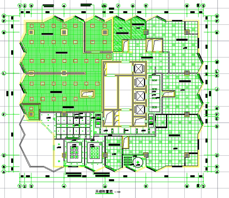 大型<a href=https://www.yitu.cn/sketchup/bangongshi/index.html target=_blank class=infotextkey>办公室</a>室内cad施工<a href=https://www.yitu.cn/su/7590.html target=_blank class=infotextkey>设计</a>图