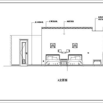 某宾馆酒店装修设计cad施工图