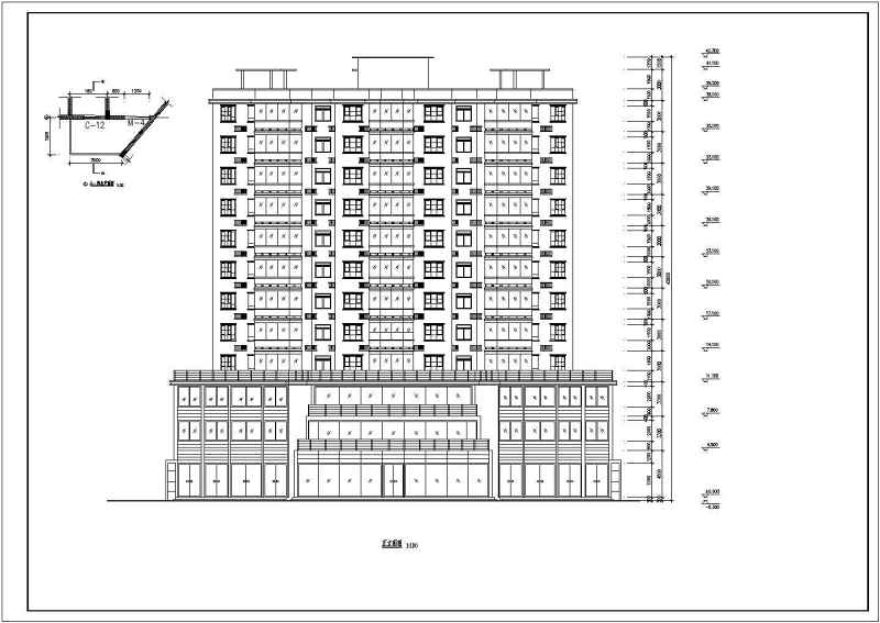 小高层住宅建筑<a href=https://www.yitu.cn/su/7590.html target=_blank class=infotextkey>设计</a><a href=https://www.yitu.cn/su/7937.html target=_blank class=infotextkey>图纸</a>