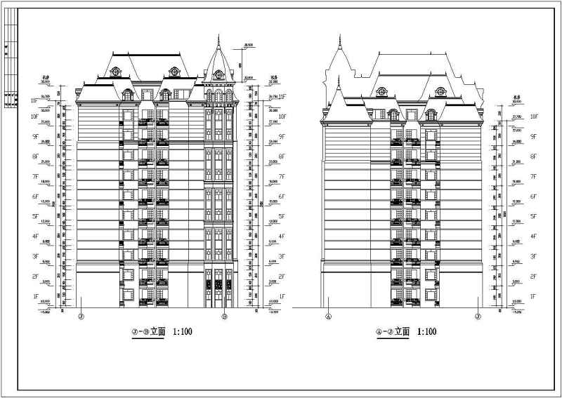 某小高层住宅<a href=https://www.yitu.cn/su/8159.html target=_blank class=infotextkey>楼</a>建筑<a href=https://www.yitu.cn/su/7590.html target=_blank class=infotextkey>设计</a>图