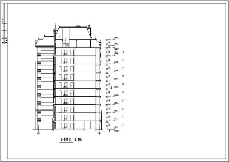 某小高层住宅<a href=https://www.yitu.cn/su/8159.html target=_blank class=infotextkey>楼</a>建筑<a href=https://www.yitu.cn/su/7590.html target=_blank class=infotextkey>设计</a>图