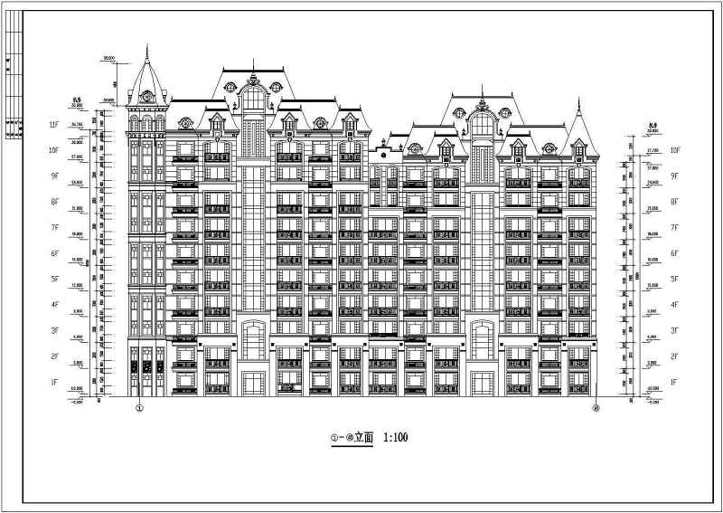 某小高层住宅<a href=https://www.yitu.cn/su/8159.html target=_blank class=infotextkey>楼</a>建筑<a href=https://www.yitu.cn/su/7590.html target=_blank class=infotextkey>设计</a>图